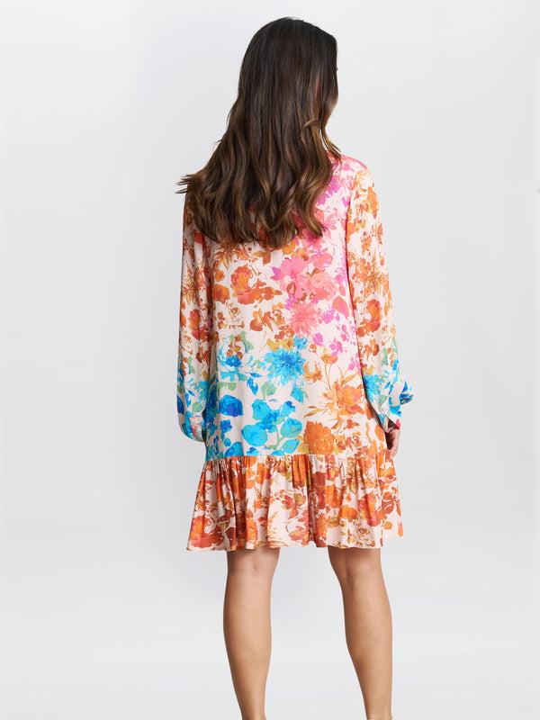 Gina Bacconi Millie Short Floral Shirt Dress