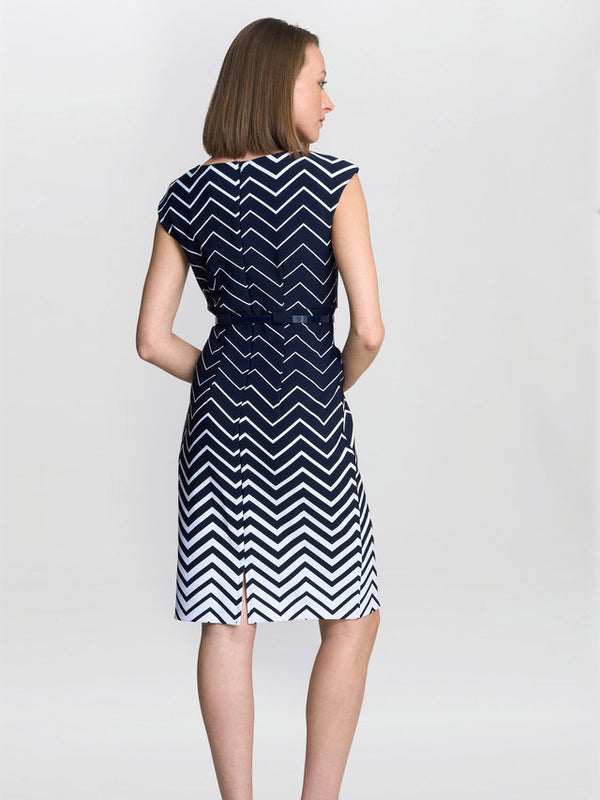 Gina Bacconi Minnie Abstract Print Dress