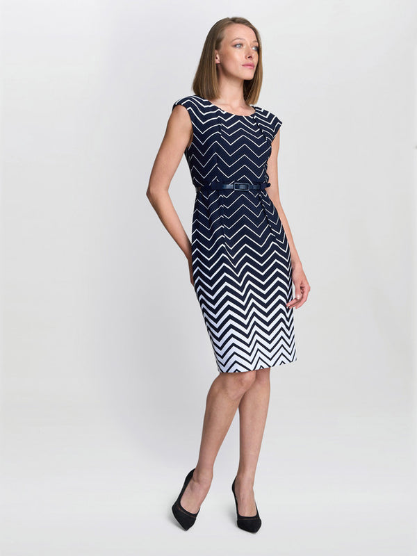 Gina Bacconi Minnie Abstract Print Dress