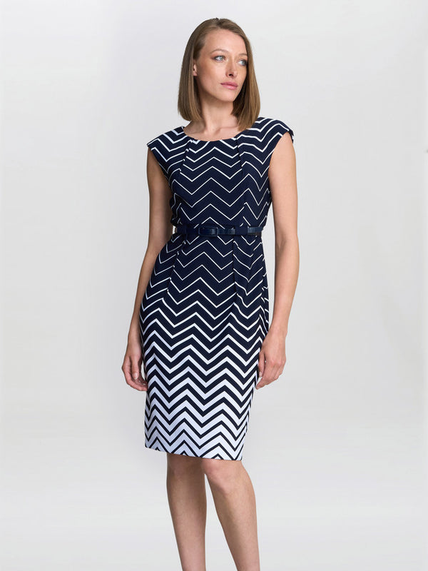 gina bacconi Minnie abstract print dress