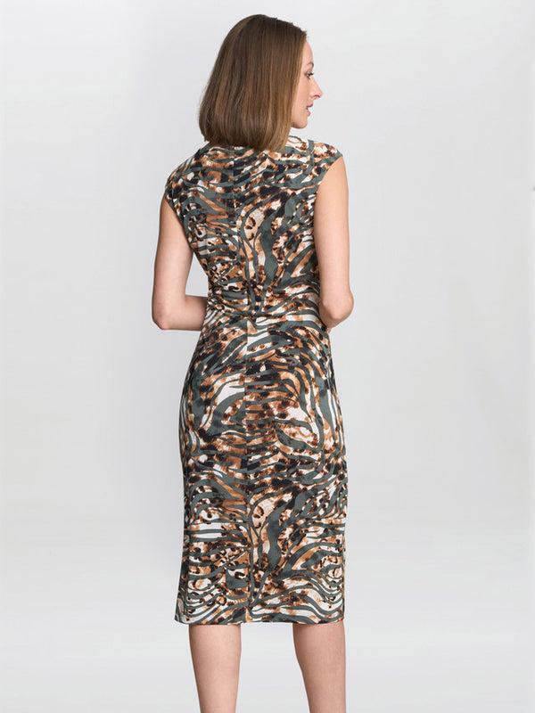 Gina Bacconi Mona Abstract Print Dress