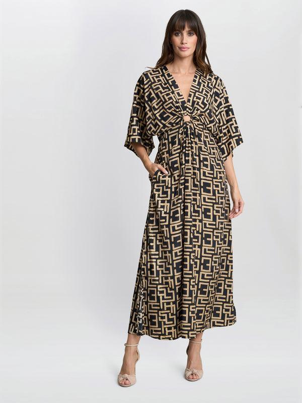 Gina Bacconi Nevaeh Stripe Maxi Dress