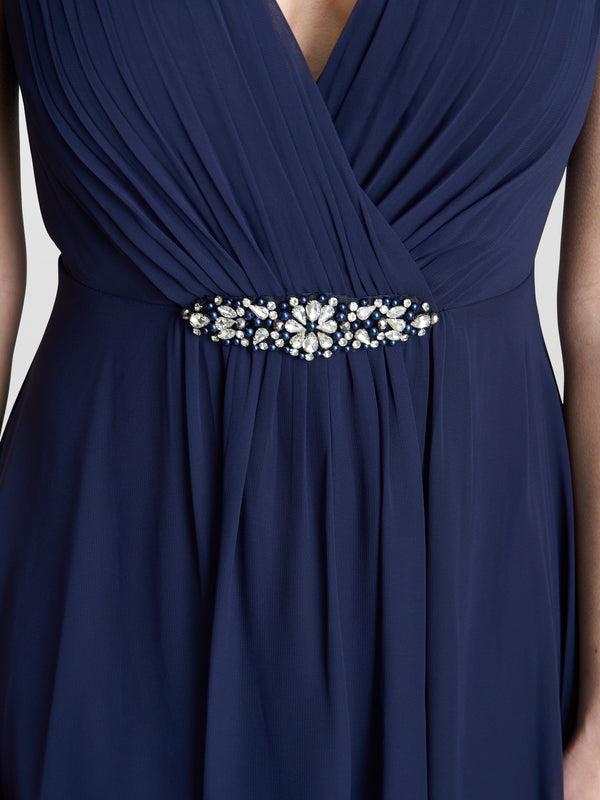 Gina Bacconi Pandora Wrap Effect Hi-lo Dress