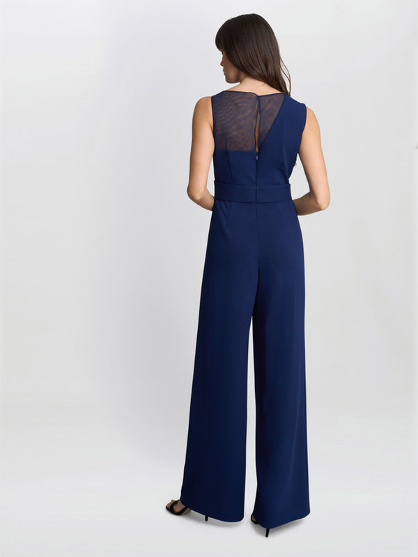 Gina Bacconi Pia Crepe Jumpsuit