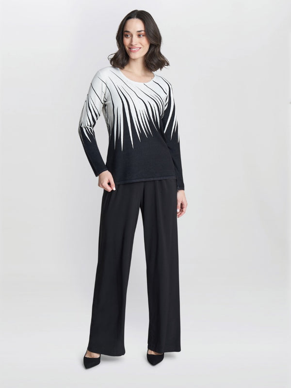 Gina Bacconi Pria Abstract Print Diamante Jumper