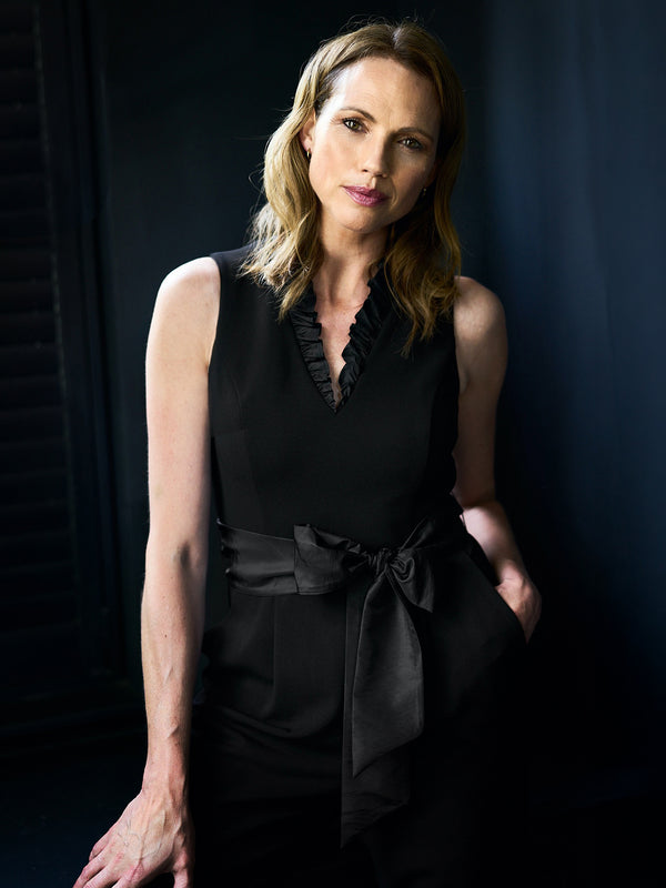 Gina Bacconi Priyanka Crepe Taffeta Combo Jumpsuit