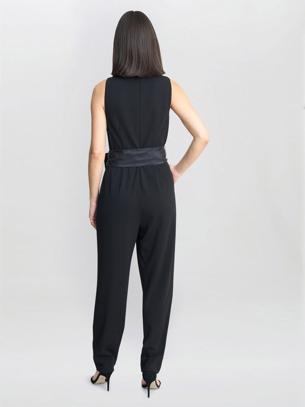 Gina Bacconi Priyanka Crepe Taffeta Combo Jumpsuit