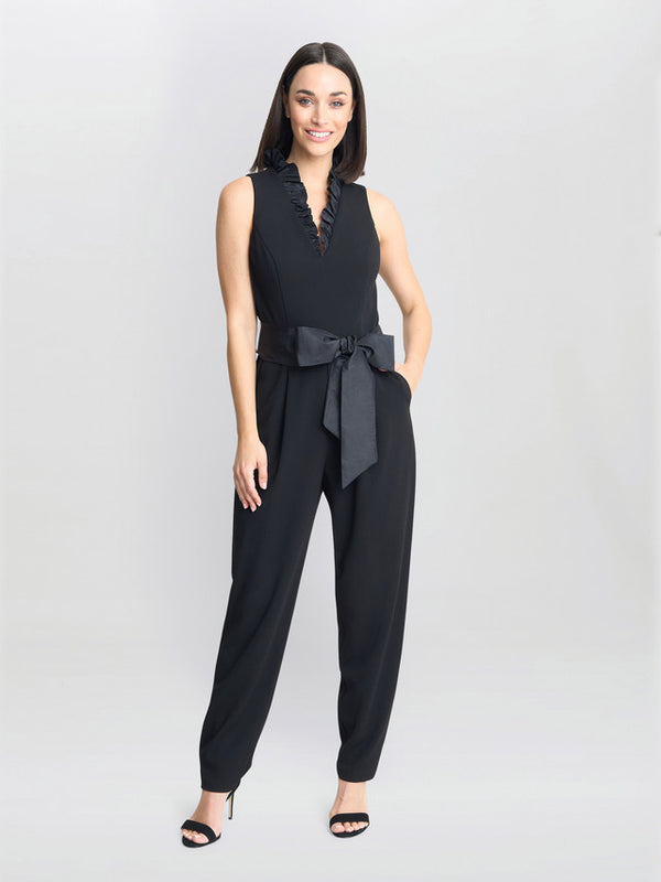 Gina Bacconi Priyanka Crepe Taffeta Combo Jumpsuit