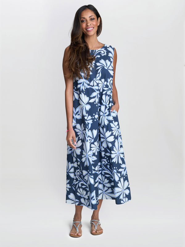 gina bacconi Rory tent dress Blue