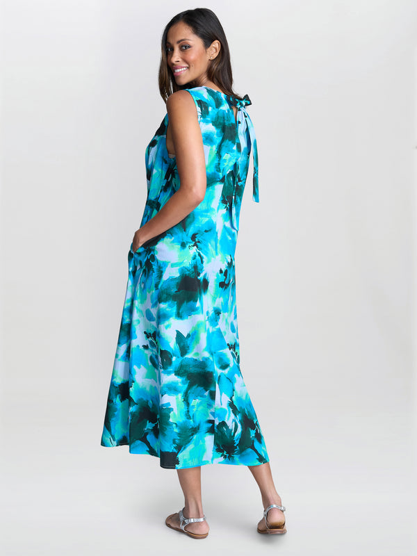 Gina Bacconi Rory Tent Dress Green