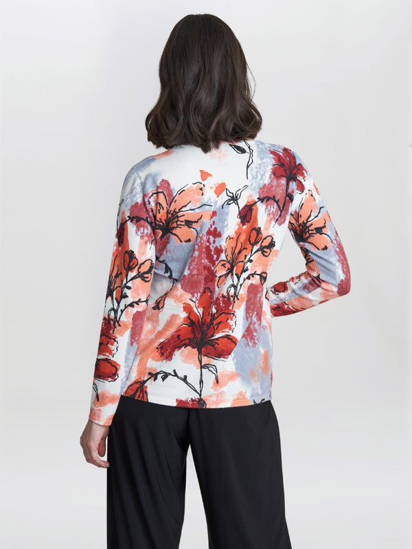 Gina Bacconi Rosa Holiday Floral Print Jumper