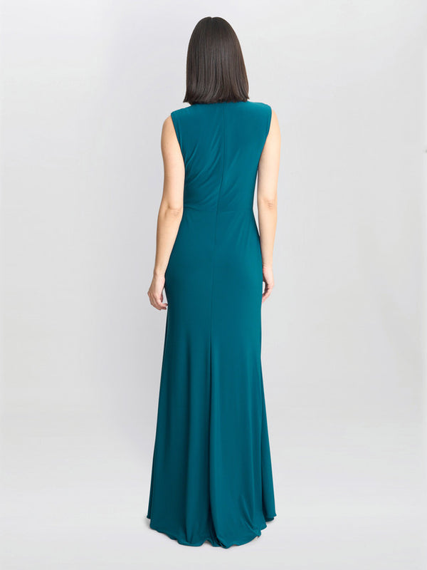 Gina Bacconi Rosemarie Grecian Jersey Maxi Dress