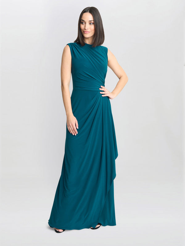 Gina Bacconi Rosemarie Grecian Jersey Maxi Dress