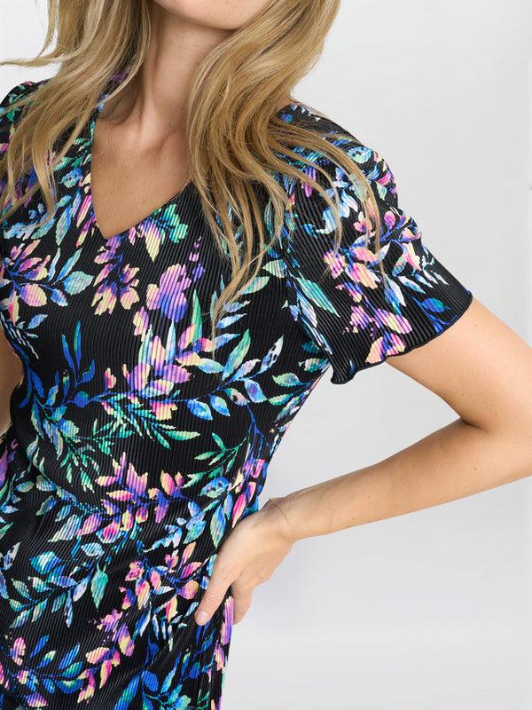 Gina Bacconi Rowan Plisse Tiered Dress