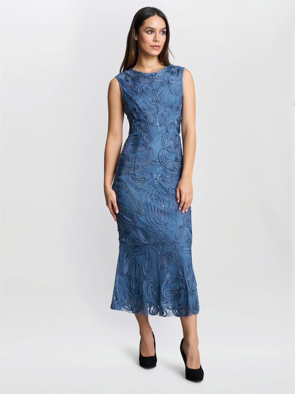 Gina Bacconi Roxanne Corded Dress