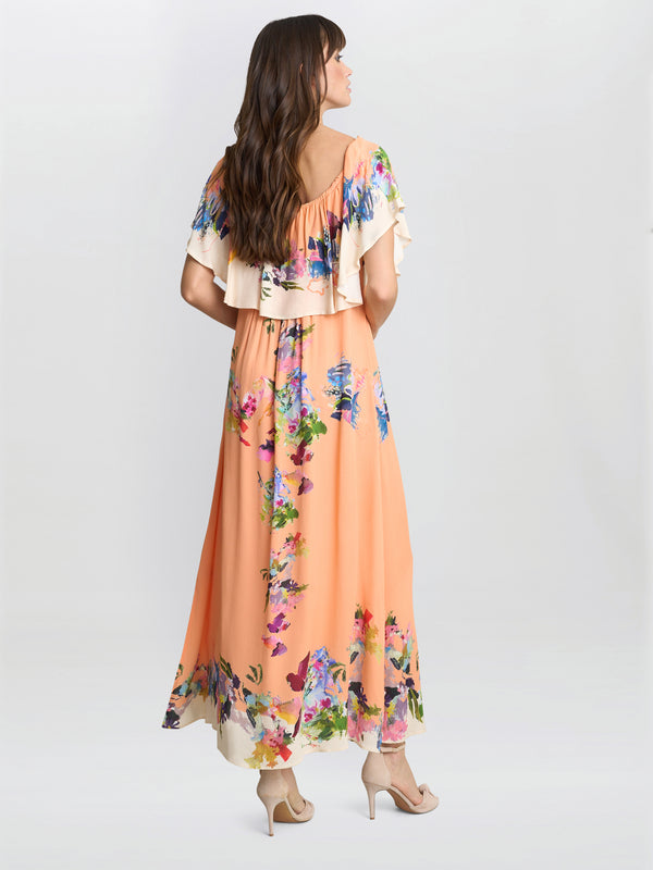 Gina Bacconi Samantha Off The Shoulder Frill Dress