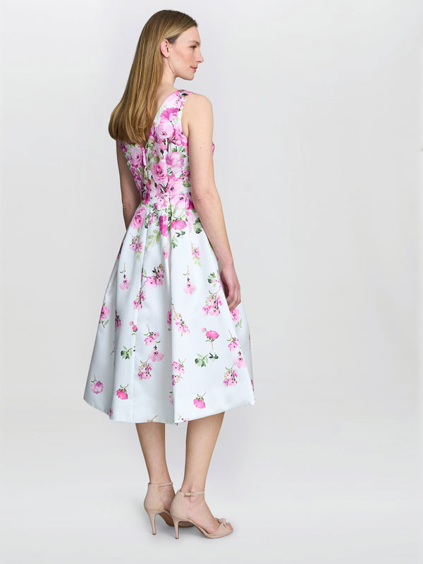 Gina Bacconi Sophia Floral Midi Dress