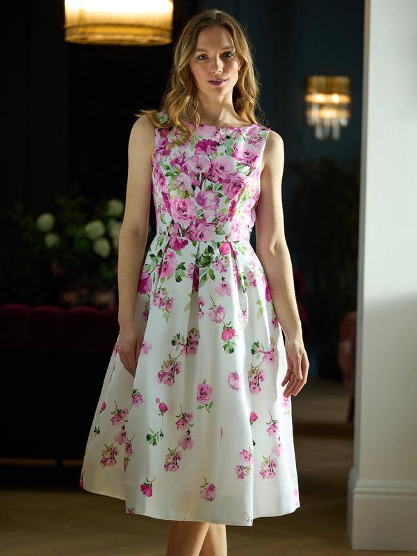 gina bacconi Sophia floral midi dress
