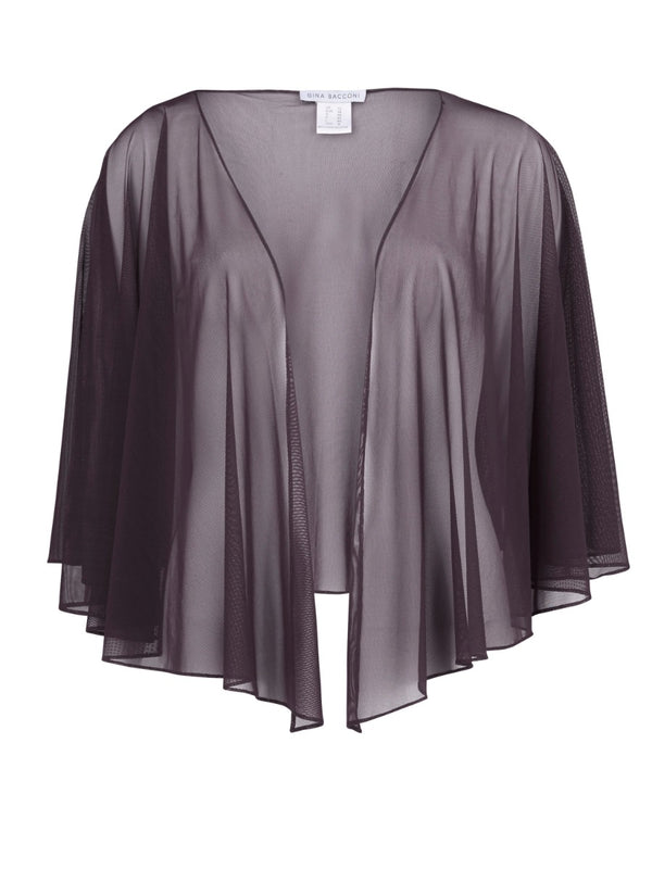 gina bacconi Stretch mesh shawl AUTUMN GREY