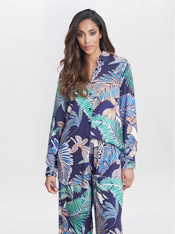 gina bacconi Tabitha printed tunic shirt