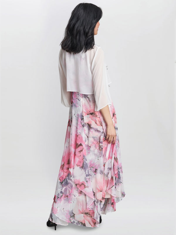 Gina Bacconi Vivian Chiffon Jacket IVORY