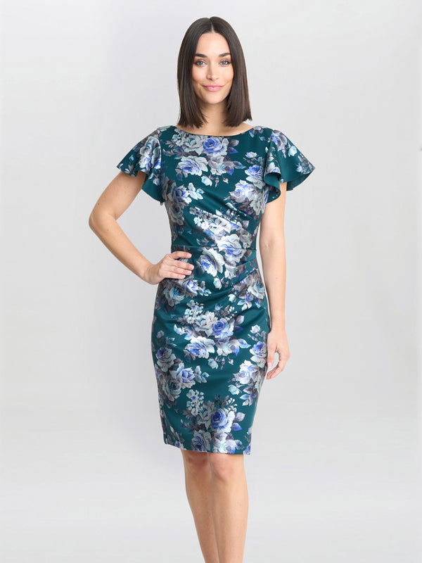 gina bacconi Wanda printed dress