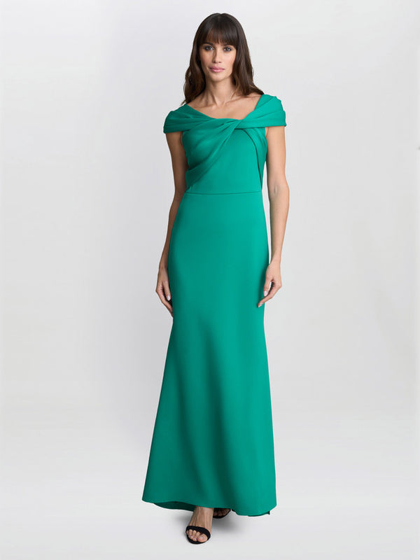 gina bacconi Willow twist knot maxi dress
