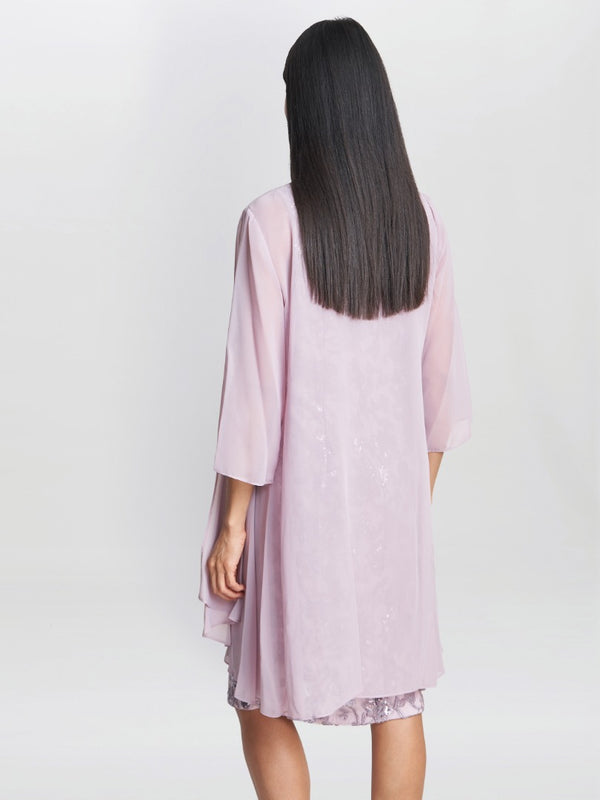 Gina Bacconi Gladys Embroidered Shift Dress And Jacket