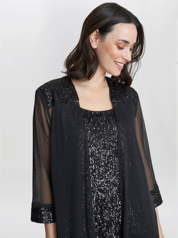 Gina Bacconi Jessica Three Piece Sequin Jersey Trouser Suit