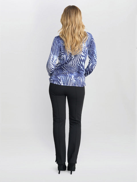 Gina Bacconi Jody Animal Stripe Jumper With Diamantes