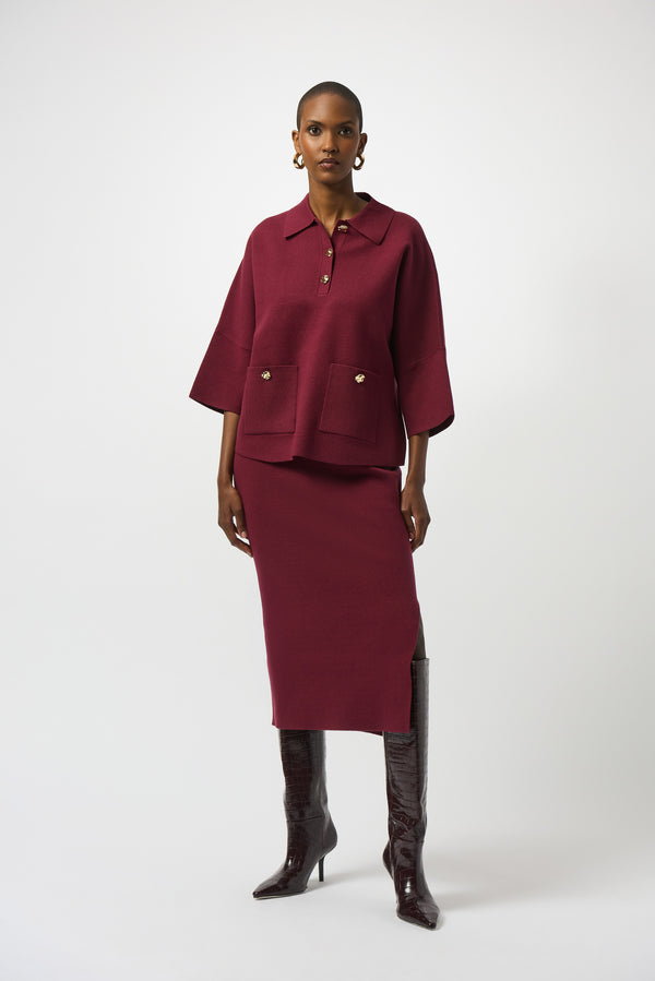 Gina Bacconi Joseph Ribkoff Sweater Knit Midi Skirt