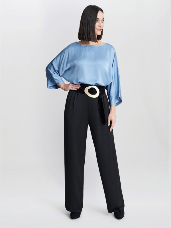 gina bacconi Juno washed satin look pull on trouser