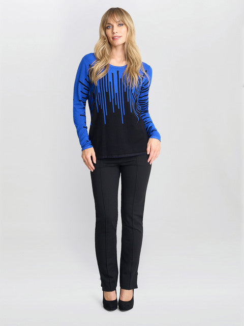 Gina Bacconi Kellie Stripe Effect Jumper With Diamantes