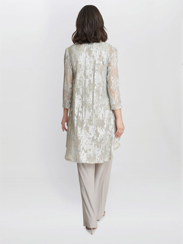 Gina Bacconi Mabel Three Piece Jacquard Trouser Suit