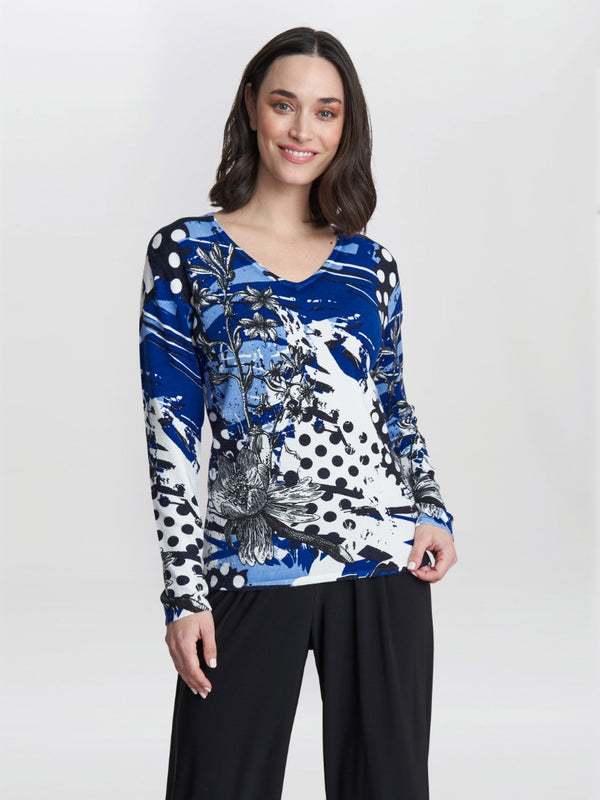 gina bacconi Marcella floral spot print diamante jumper