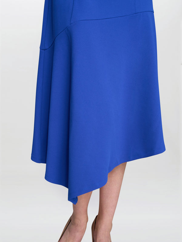 Gina Bacconi Maureen Fit And Flare Crepe Midi Dress