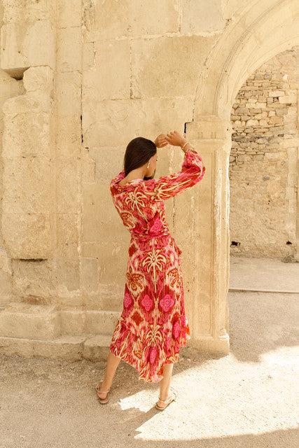 Gina Bacconi Piti Cuiti Bora Bora Pink Top And Skirt Set