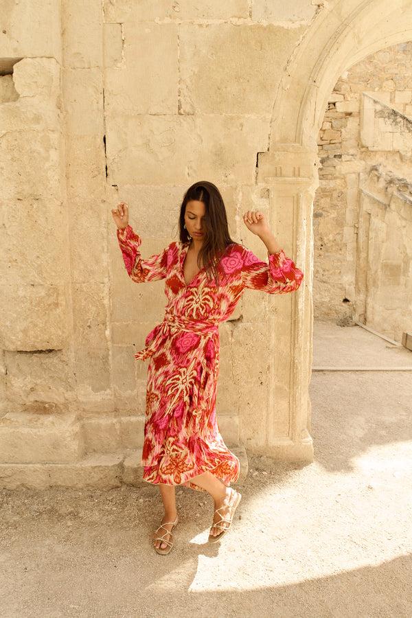 Gina Bacconi Piti Cuiti Bora Bora Pink Top And Skirt Set