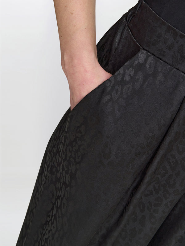 Gina Bacconi Sabine Satin Jacquard Pull On Trouser Black