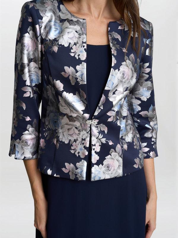 Gina Bacconi Sandra Floral Print Jacquard Jacket And Dress