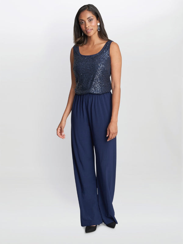 gina bacconi Sharlene matte jersey straight leg trouser