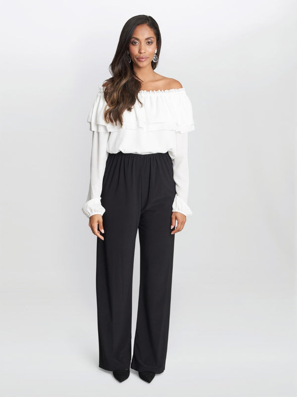 gina bacconi Sharlene matte jersey straight leg trouser