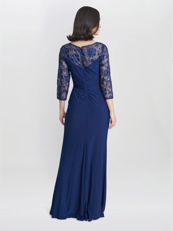 Gina Bacconi Sonia Maxi Knot Front Sweetheart Dress