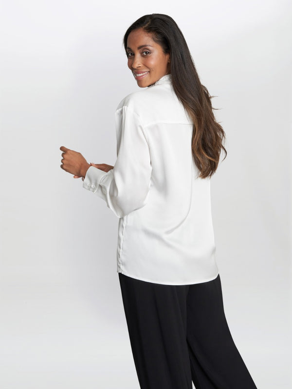 Gina Bacconi Verity Long Sleeve Blouse With Lace Trim