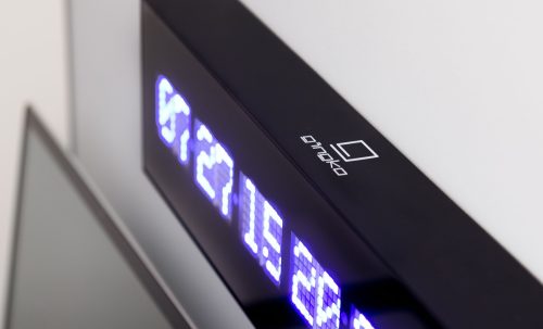 Gingko Calendar LED Wall Clock Black