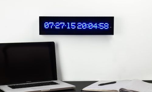 Gingko Calendar LED Wall Clock Black