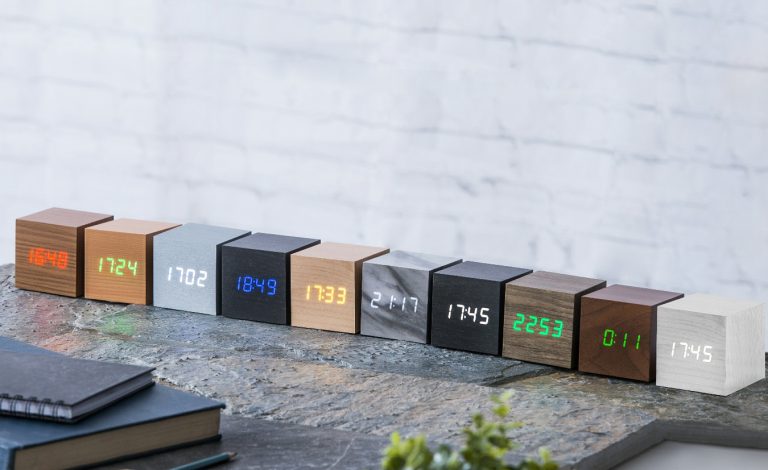 gingko Cube Click Clock