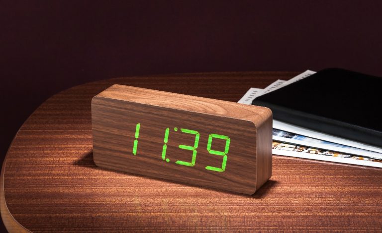 gingko Slab Click Clock