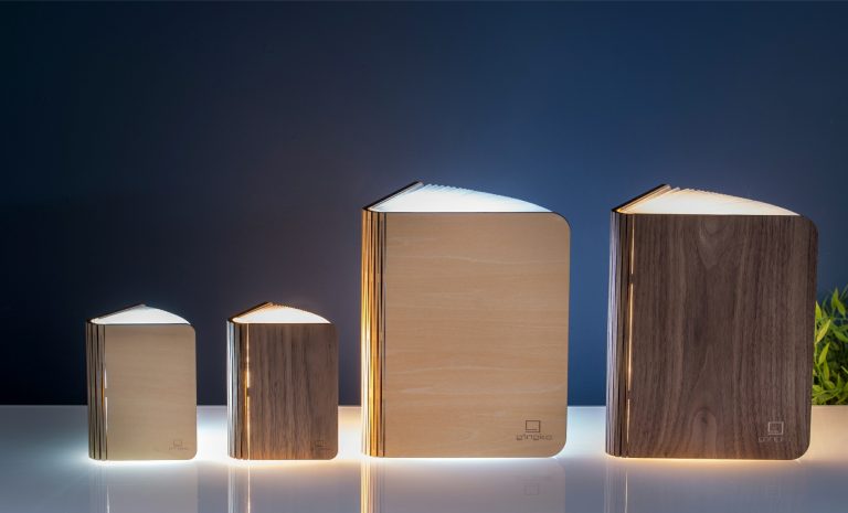 Gingko Smart Book Light (Natural Wood)
