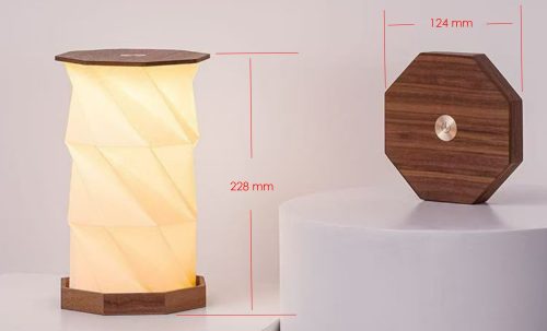 Gingko Twist Hexagon Lamp